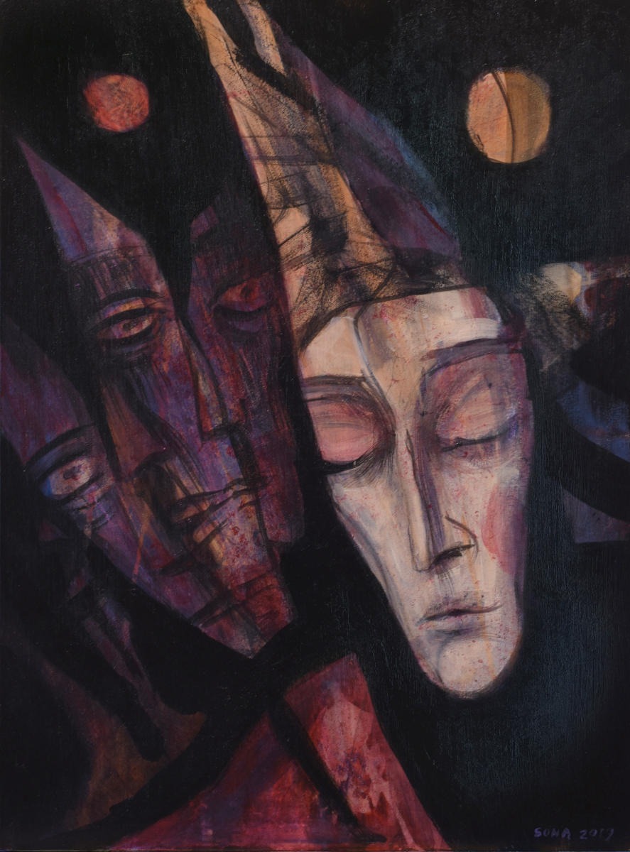 Two Moons by Sona Babajanyan at Plexus Gallery