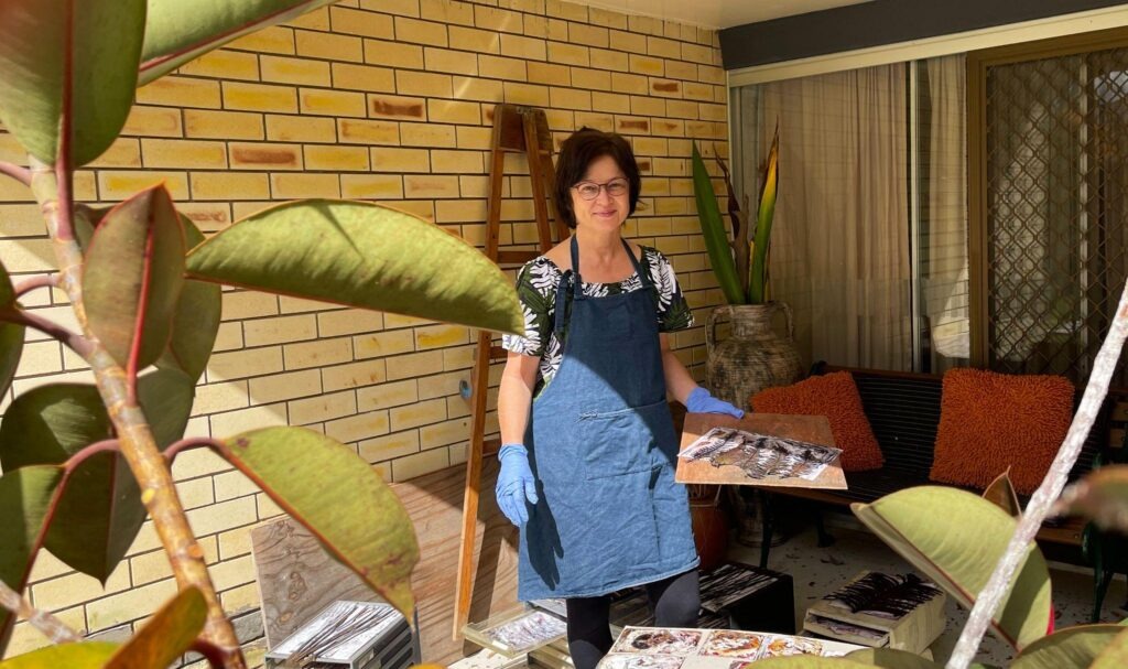 Renata in the home studio, Brisbane